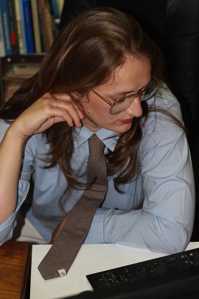 Brown Plaid Tie